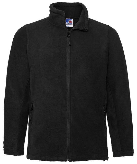 Personalised Jackets - Black Russell Europe Full-zip outdoor fleece
