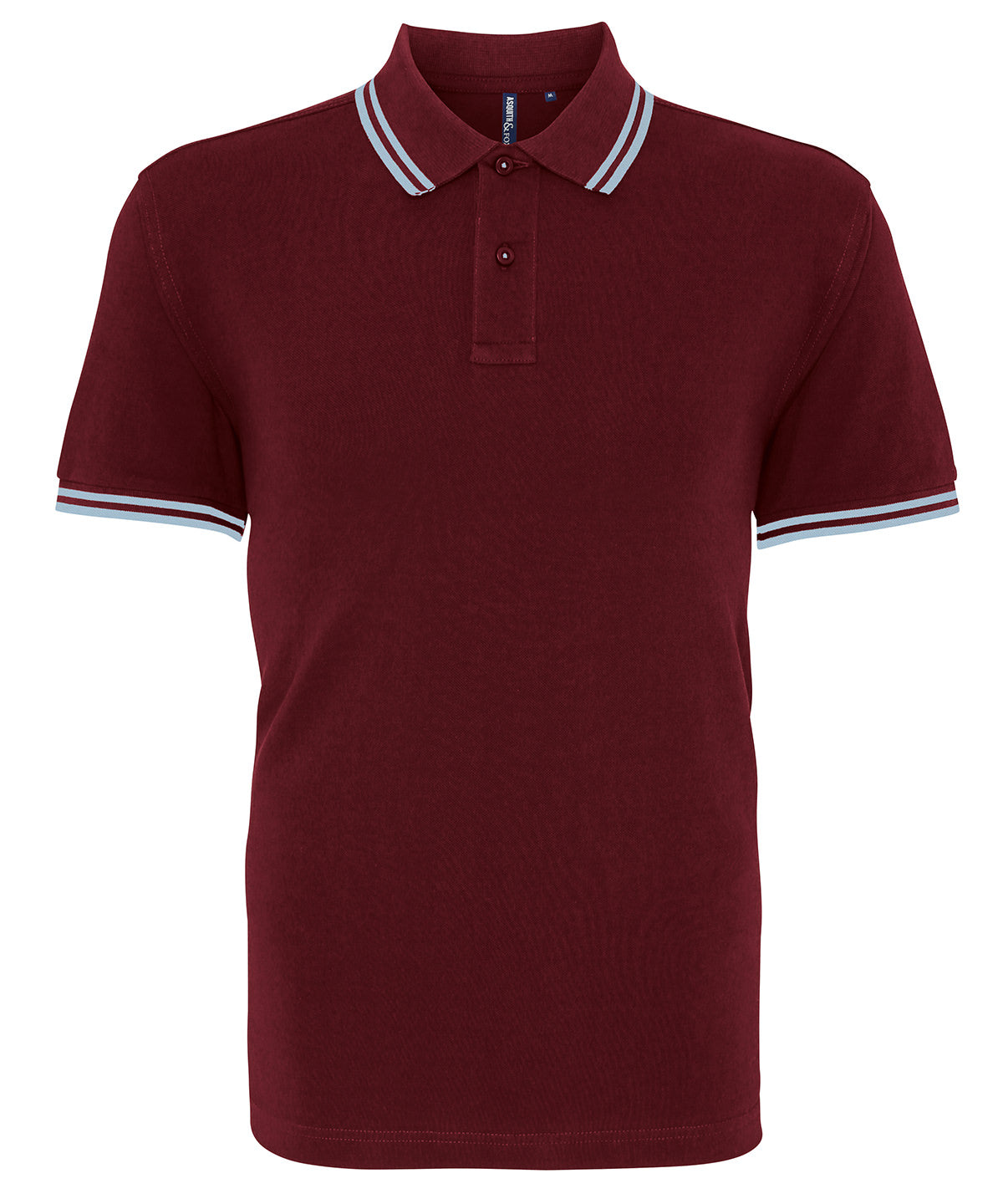 Personalised Polo Shirts - Black Asquith & Fox Men's classic fit tipped polo