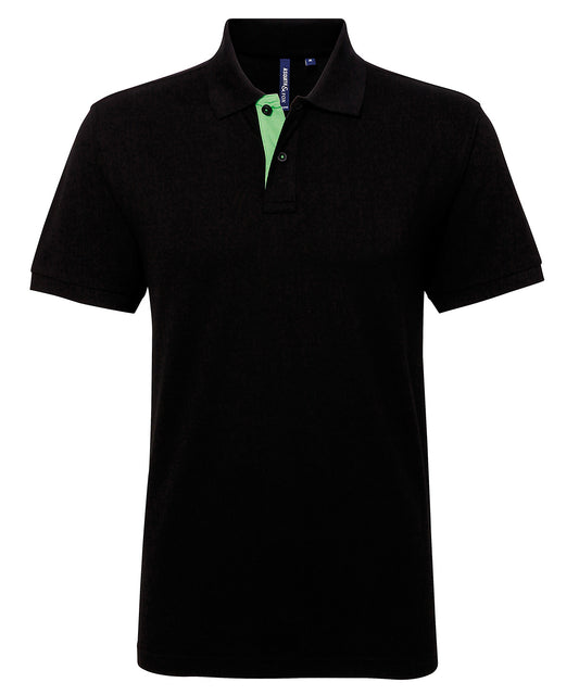 Personalised Polos - Asquith & Fox Men's classic fit contrast polo