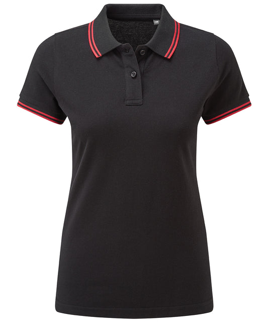 Personalised Polos - Asquith & Fox Women's classic fit tipped polo