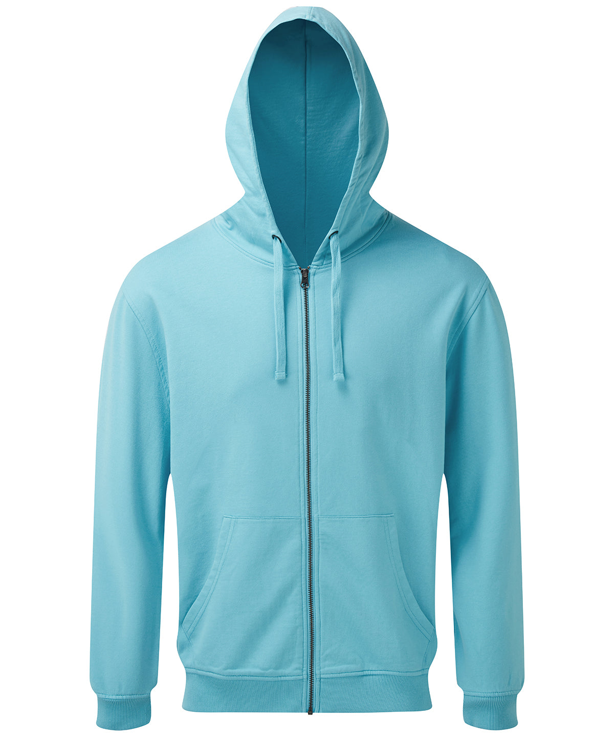 Personalised Hoodies - Asquith & Fox Men's coastal vintage wash loop back zip through hoodie
