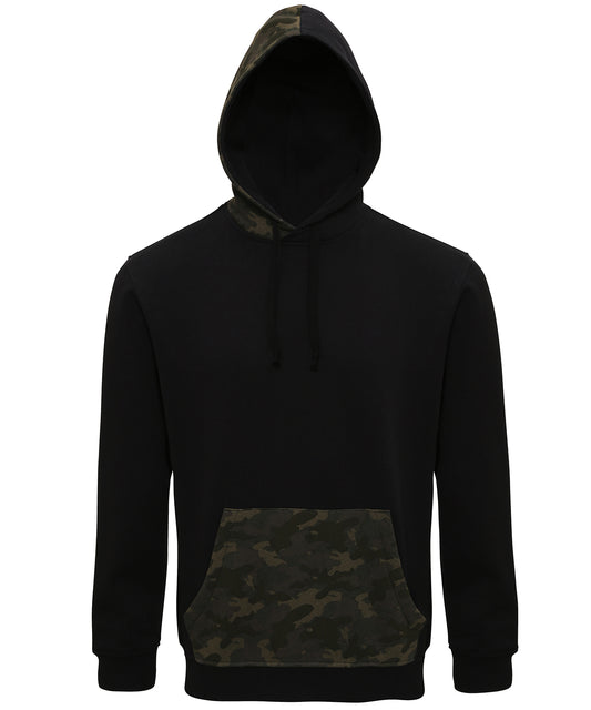 Personalised Hoodies - Asquith & Fox Men's camo trimmed hoodie