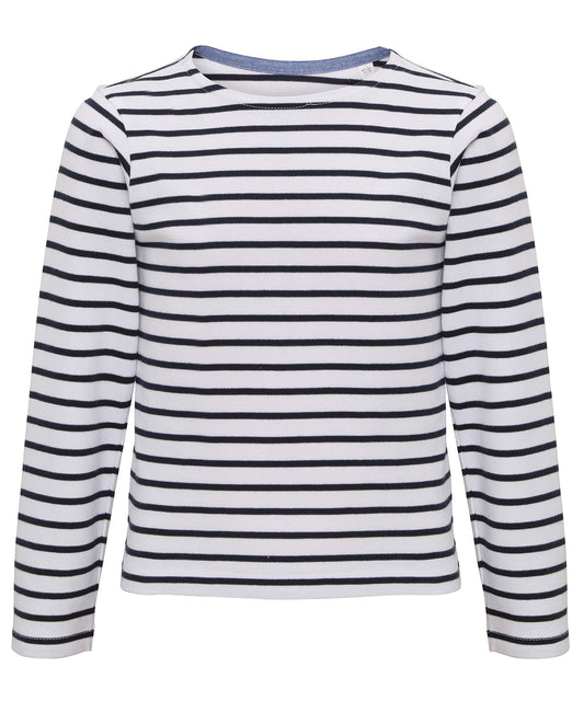 Personalised T-Shirts - Asquith & Fox Kids Marinière coastal long sleeve tee