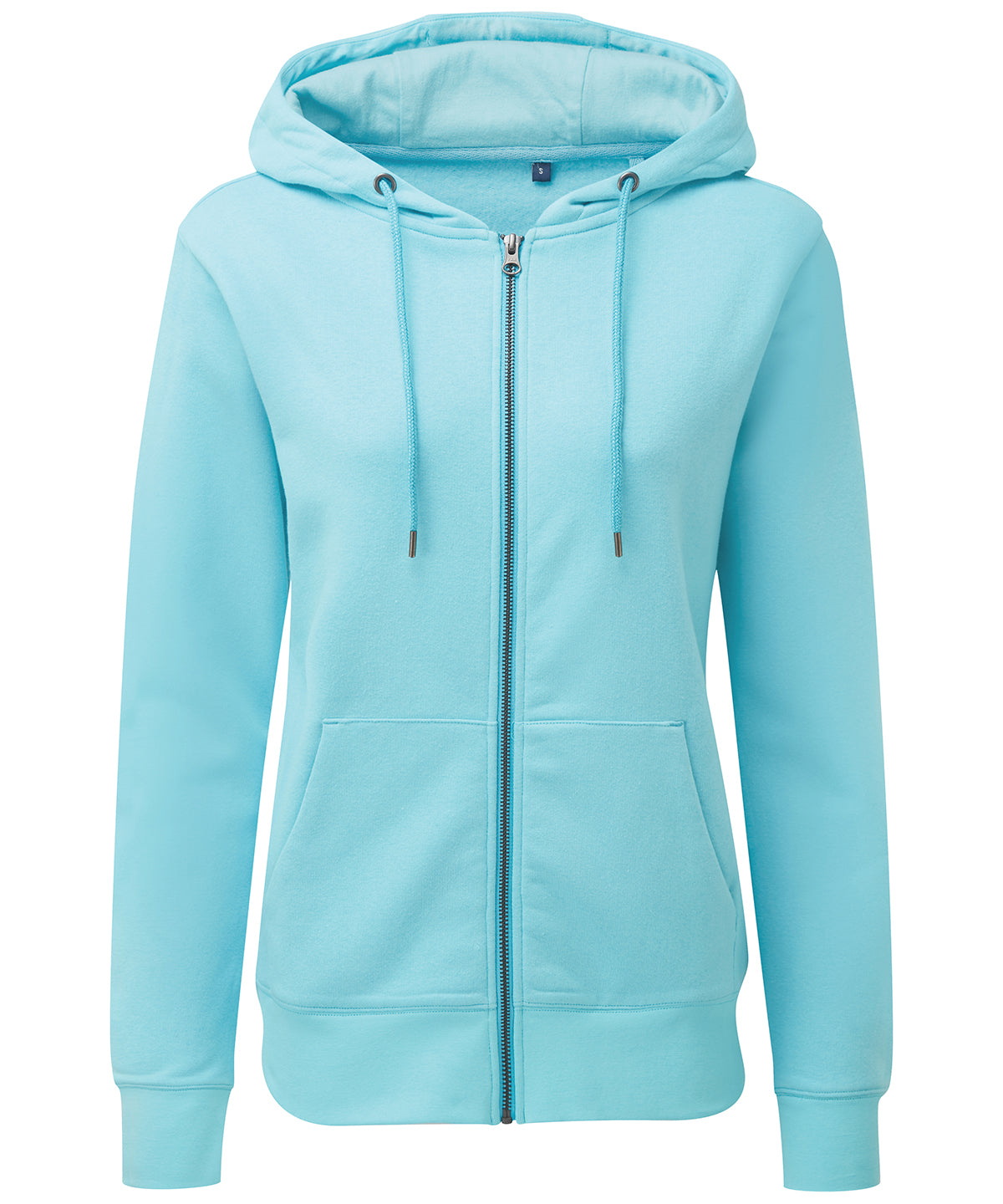 Personalised Hoodies - Turquoise Asquith & Fox Women's zip-through organic hoodie