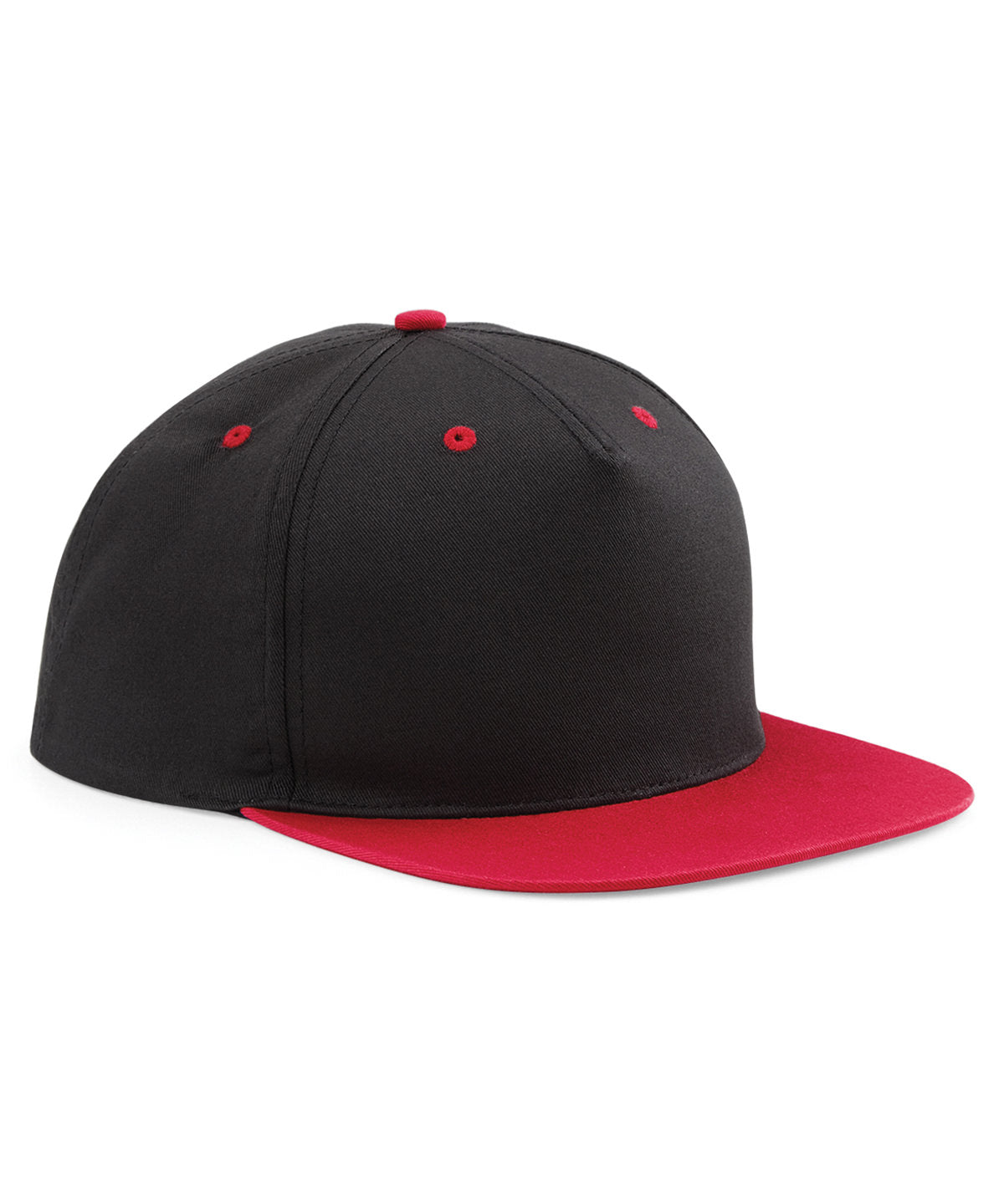Personalised Caps - Black Beechfield 5-panel contrast snapback