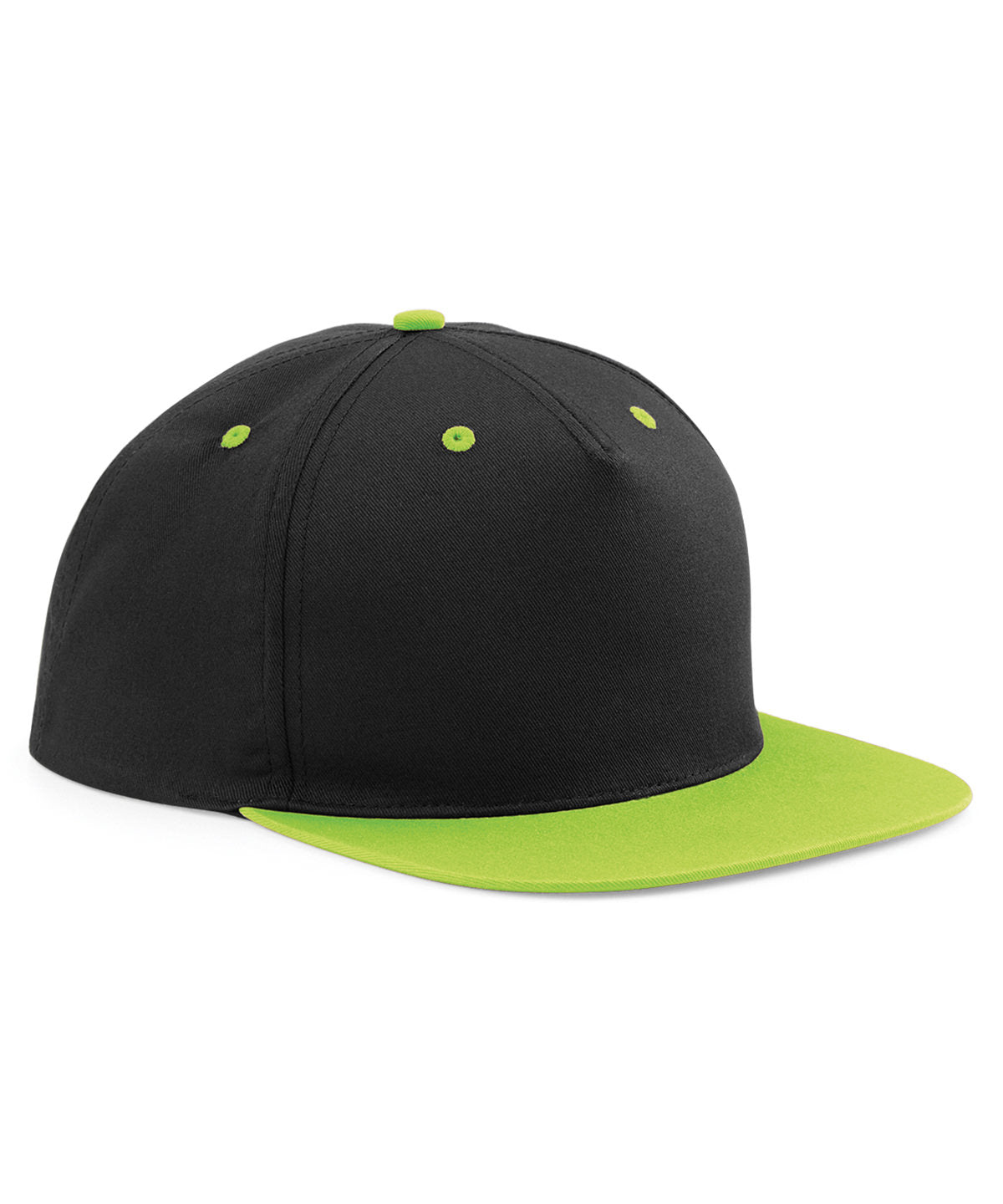 Personalised Caps - Black Beechfield 5-panel contrast snapback