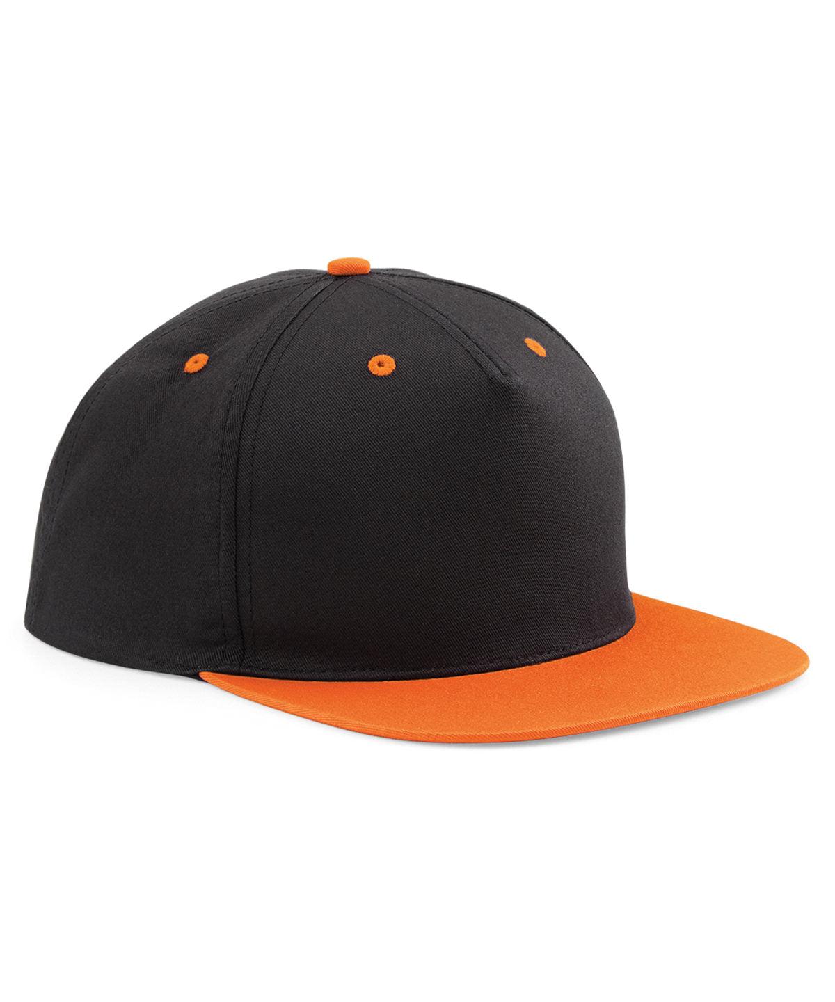 Personalised Caps - Black Beechfield 5-panel contrast snapback