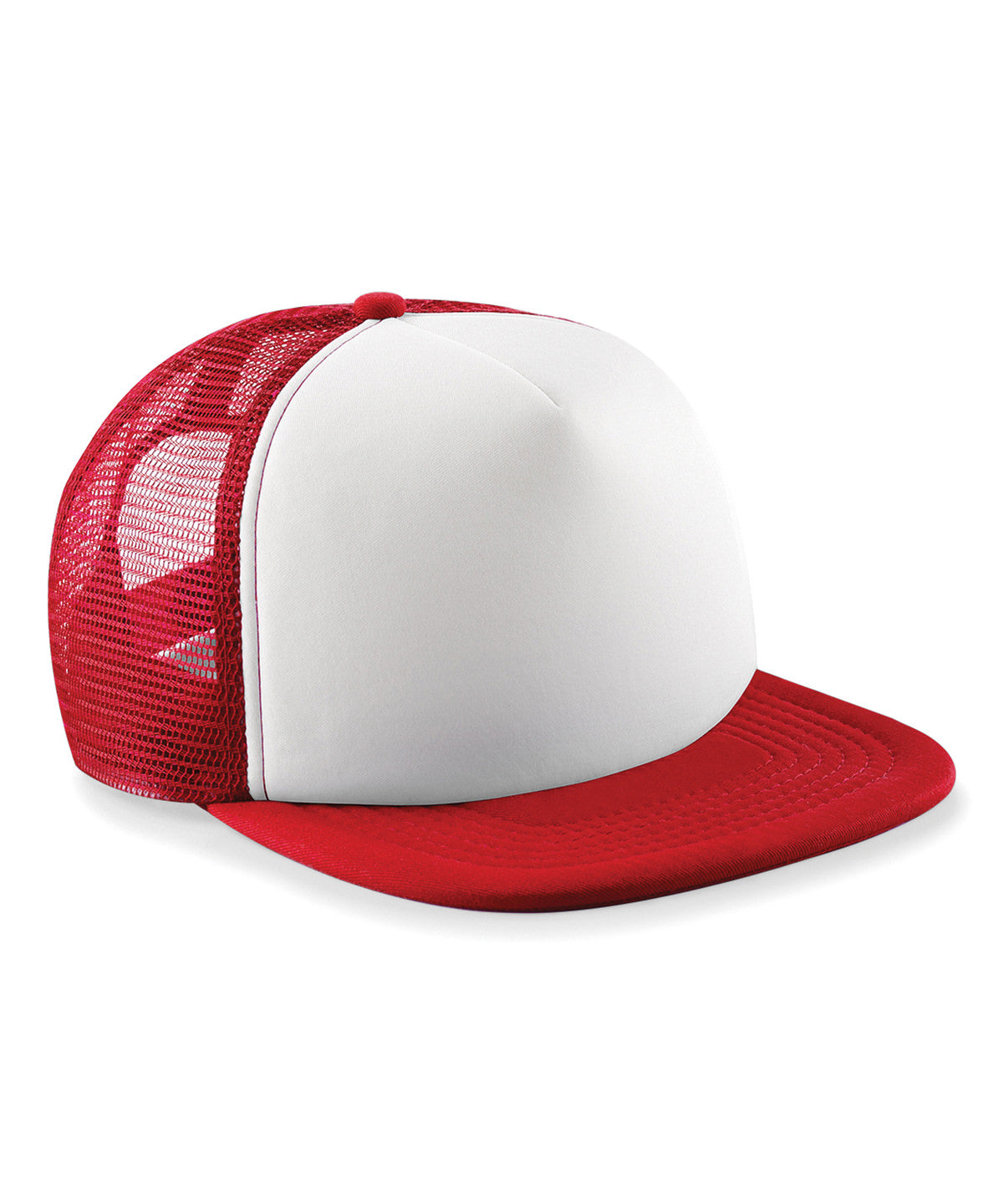 Personalised Caps - Mid Red Beechfield Junior vintage snapback trucker