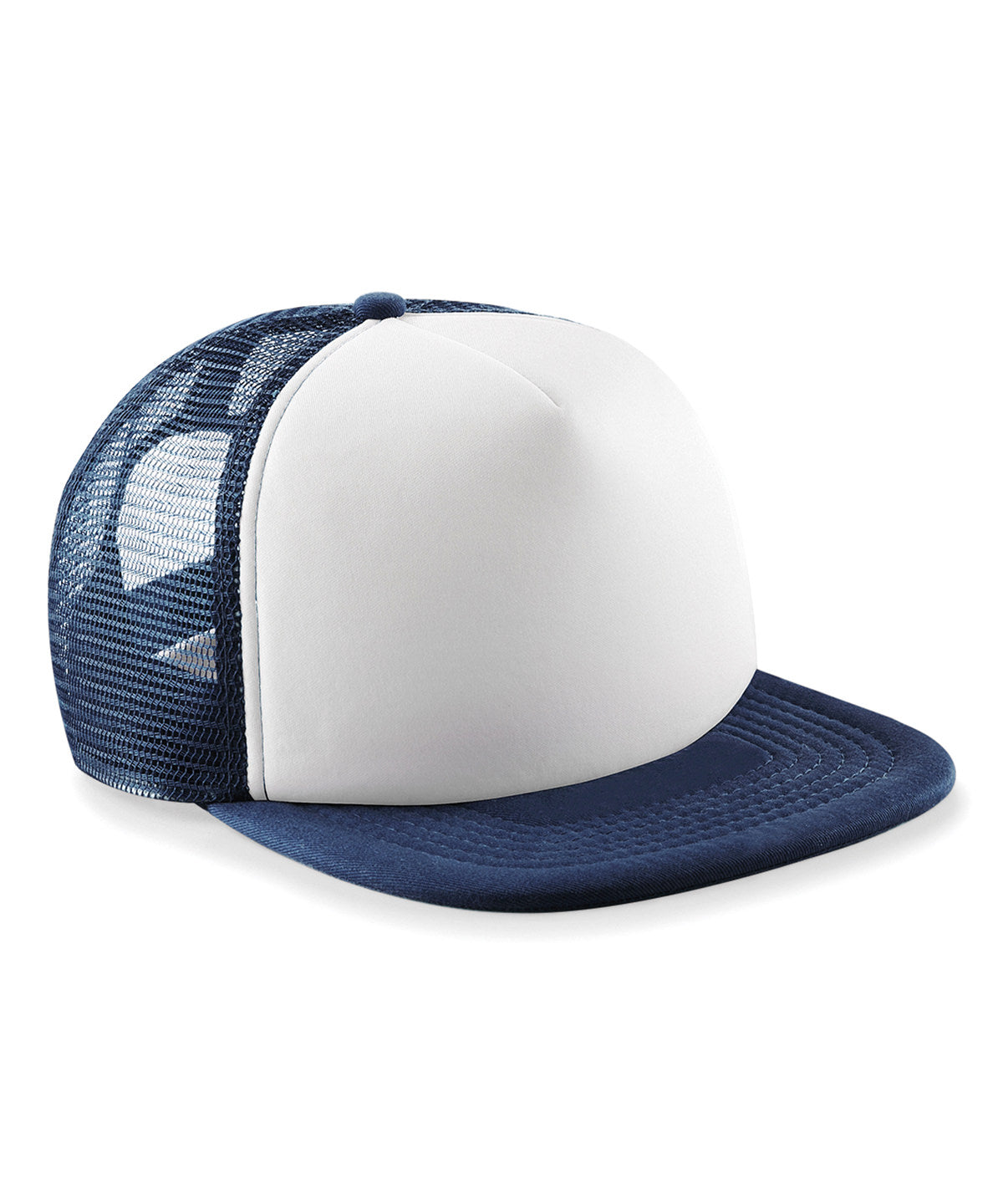 Personalised Caps - Navy Beechfield Junior vintage snapback trucker