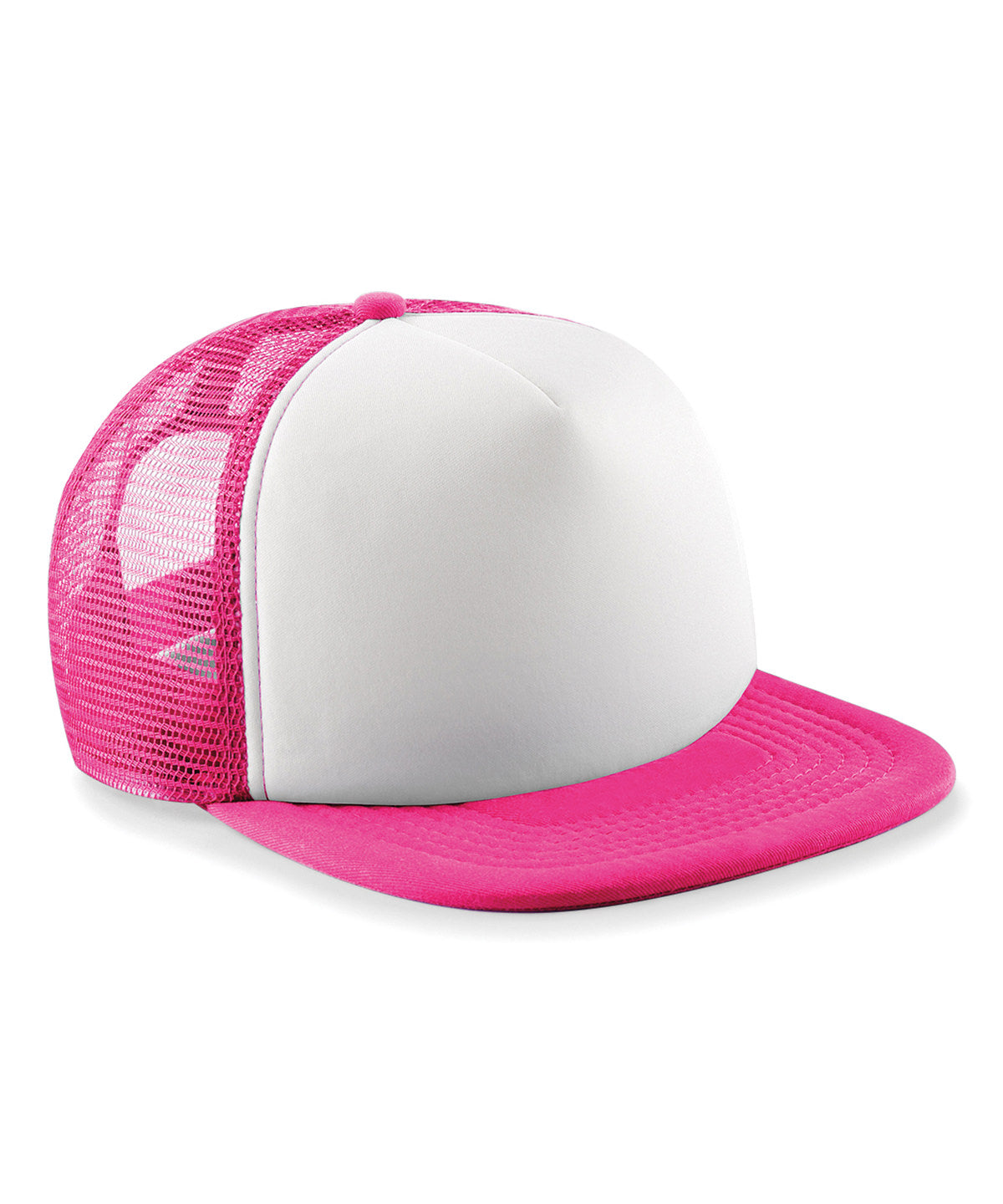 Personalised Caps - Fuchsia Beechfield Junior vintage snapback trucker