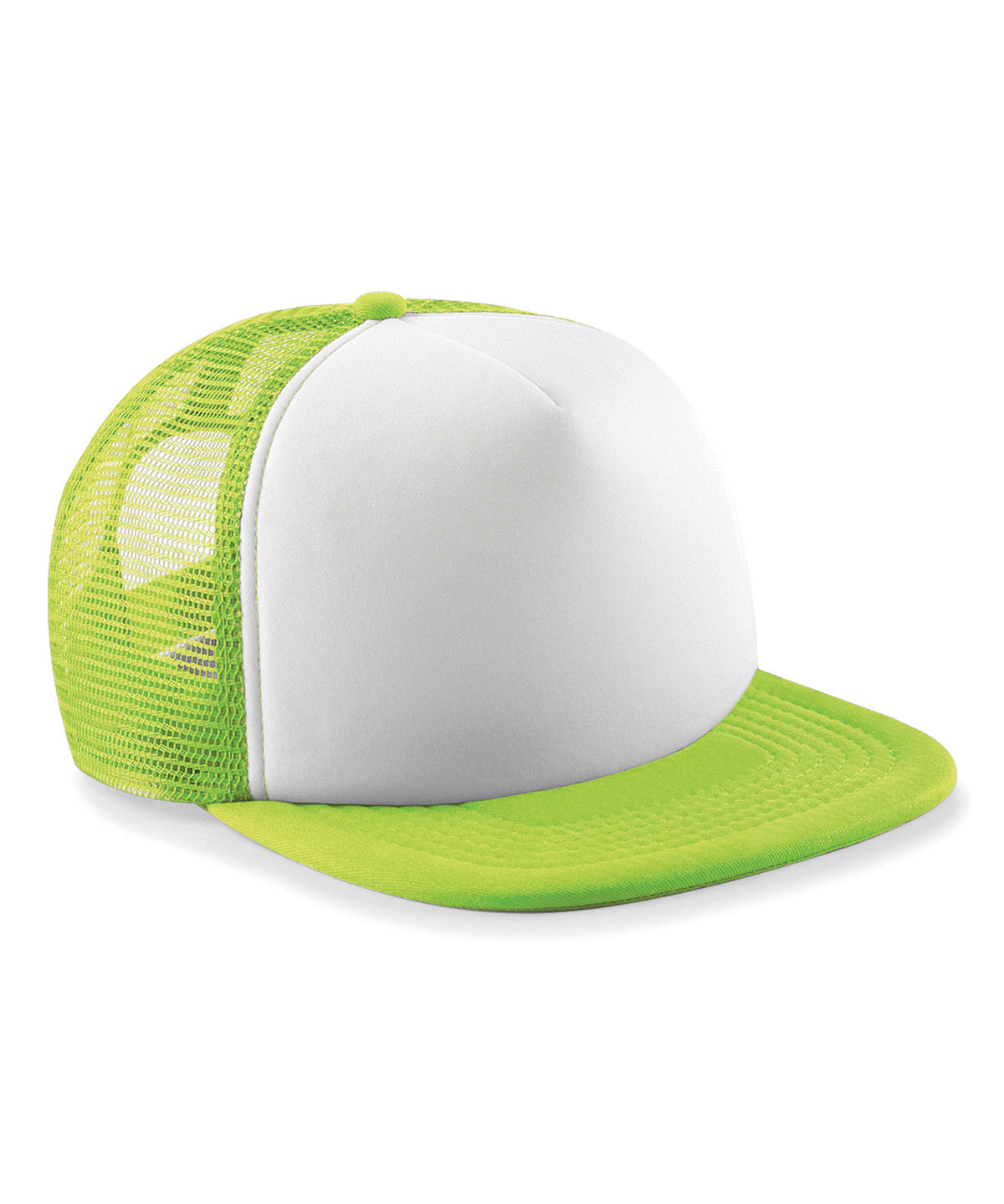 Personalised Caps - Lime Beechfield Junior vintage snapback trucker