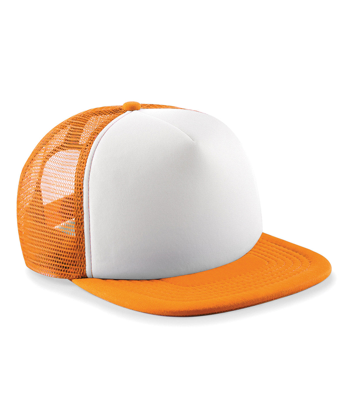 Personalised Caps - Mid Orange Beechfield Junior vintage snapback trucker