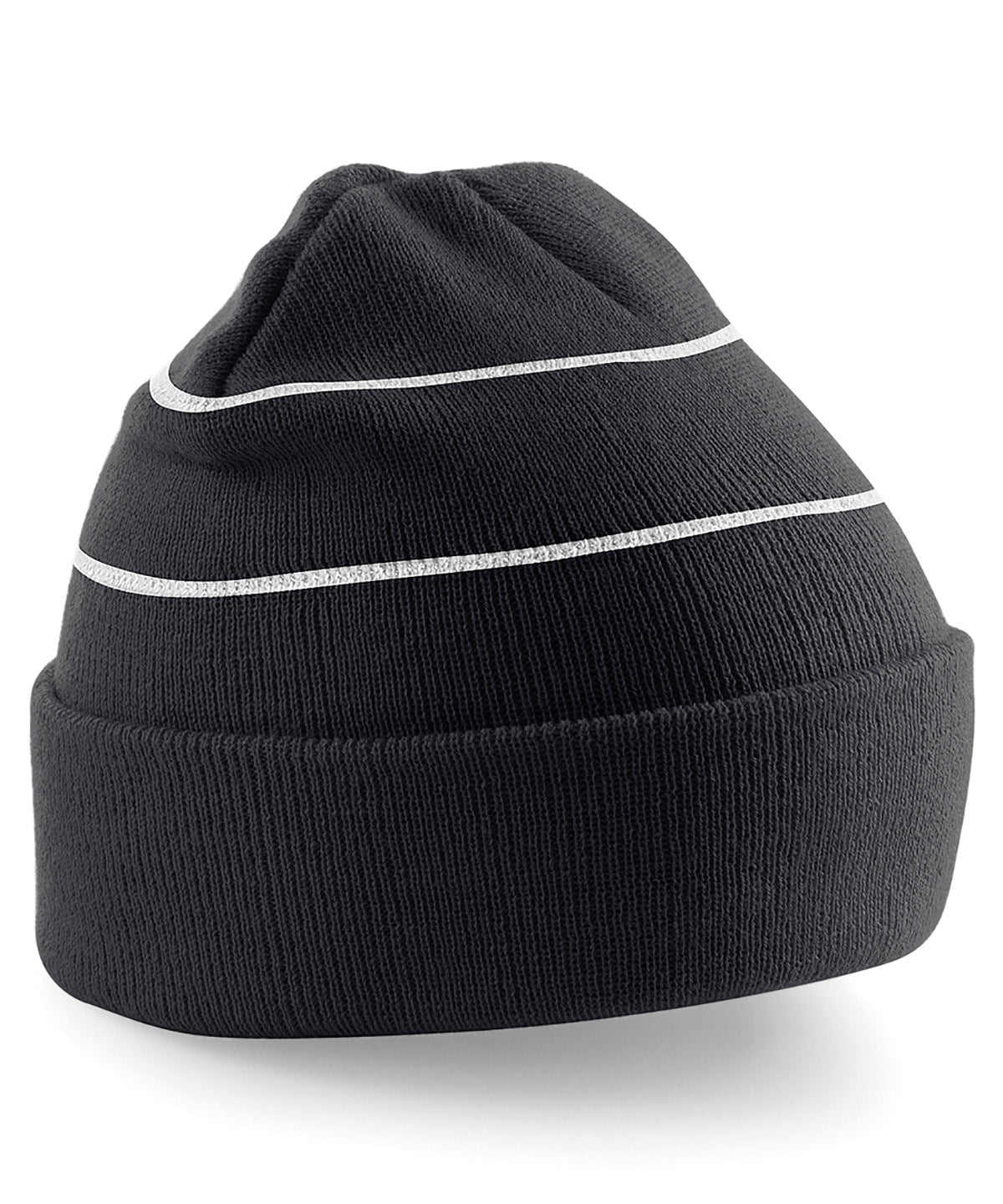 Personalised Hats - Black Beechfield Enhanced-viz beanie