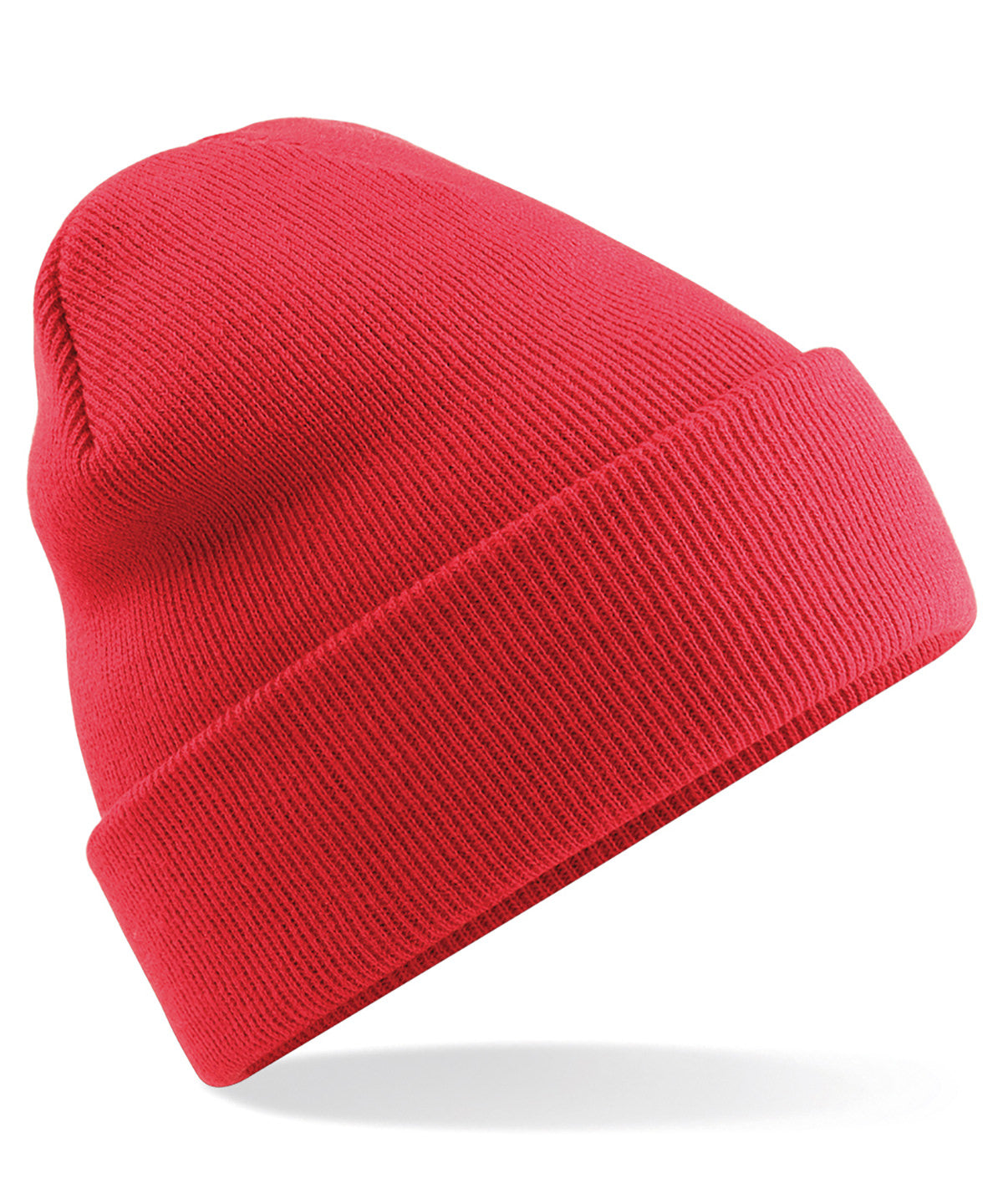 Personalised Hats - Mid Pink Beechfield Original cuffed beanie