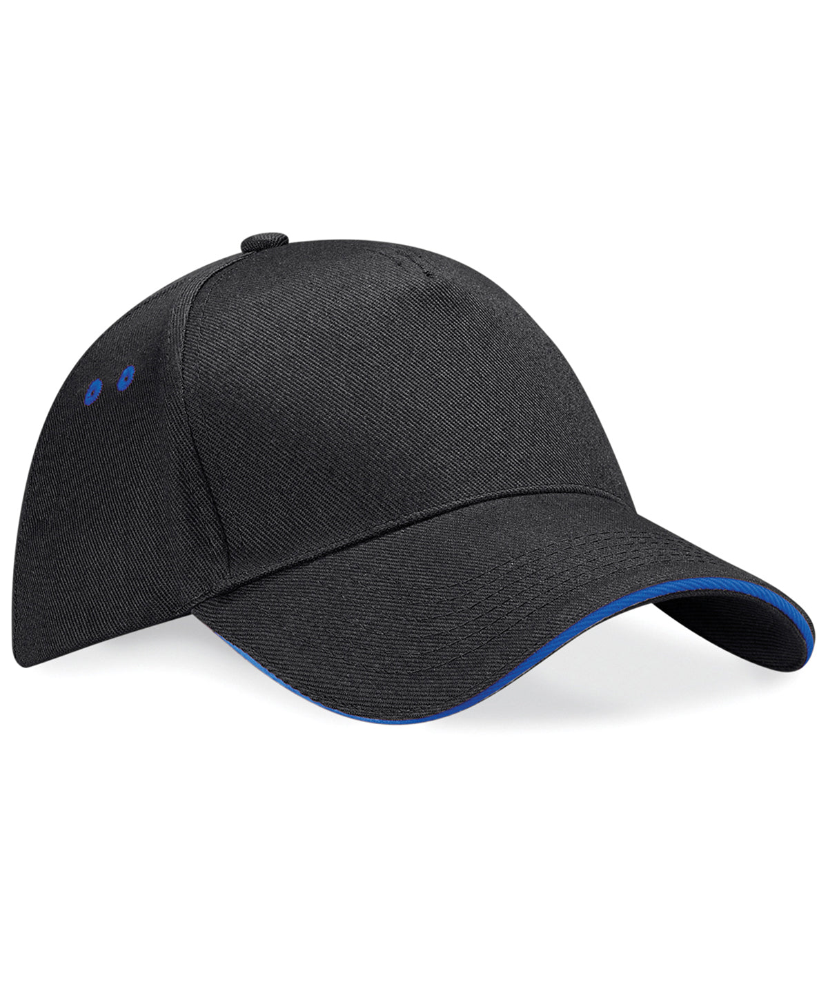 Personalised Caps - Black Beechfield Ultimate 5-panel cap - sandwich peak