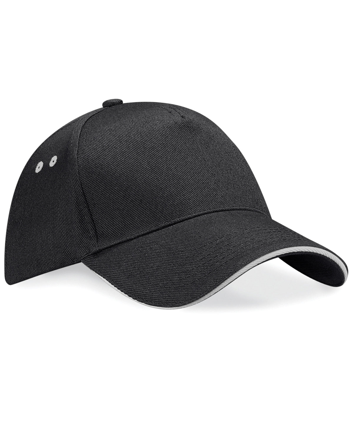 Personalised Caps - Black Beechfield Ultimate 5-panel cap - sandwich peak