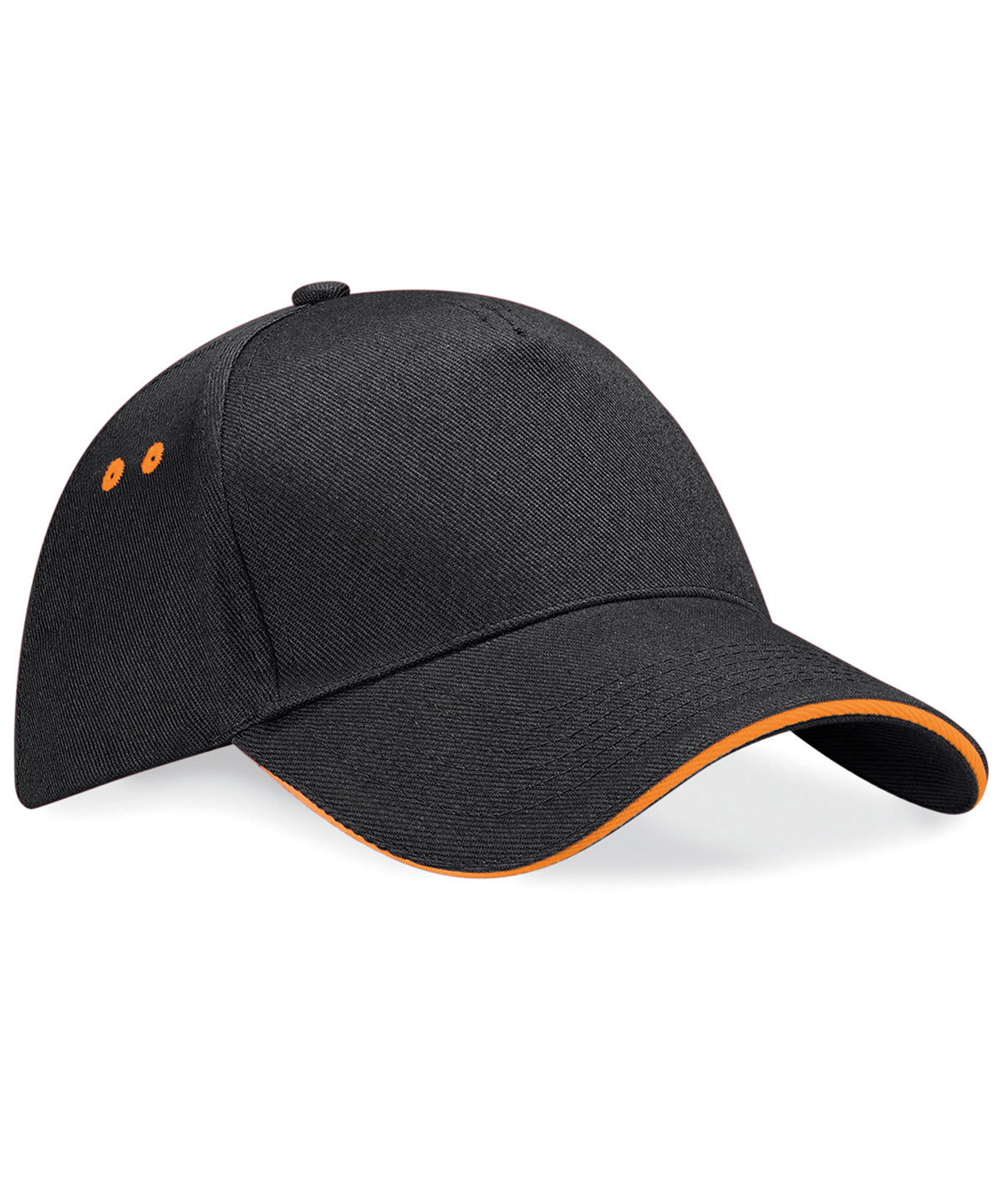 Personalised Caps - Black Beechfield Ultimate 5-panel cap - sandwich peak