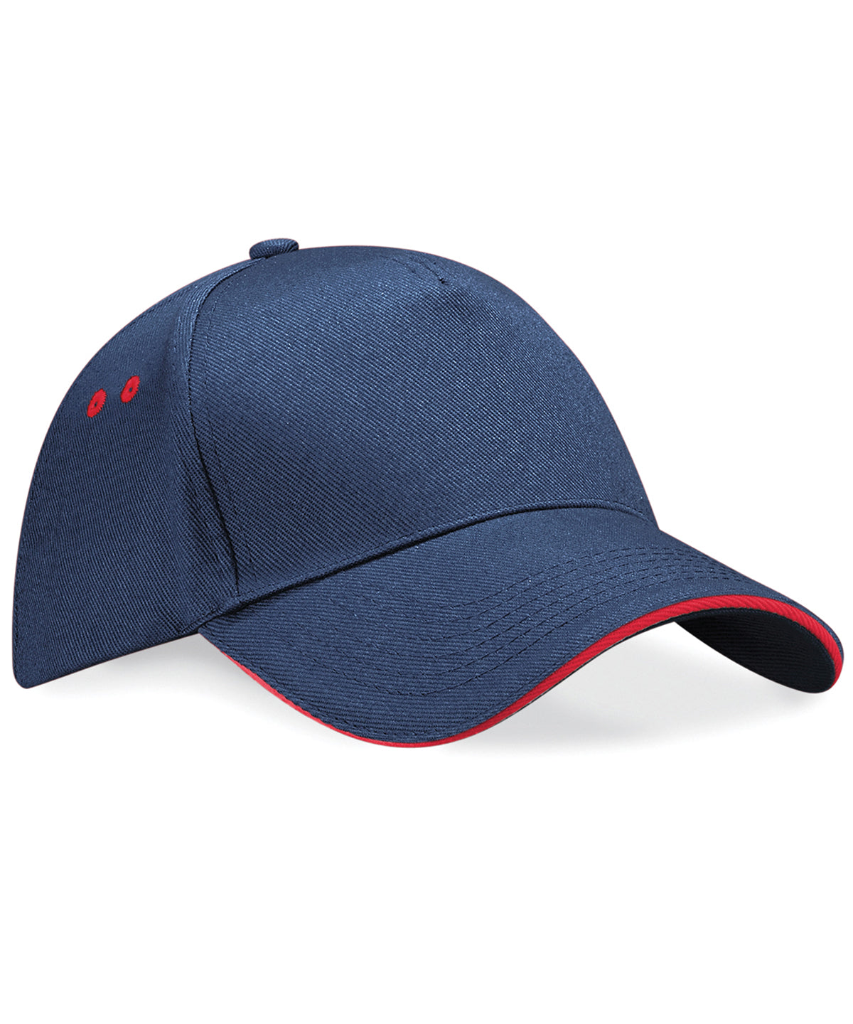 Personalised Caps - Navy Beechfield Ultimate 5-panel cap - sandwich peak