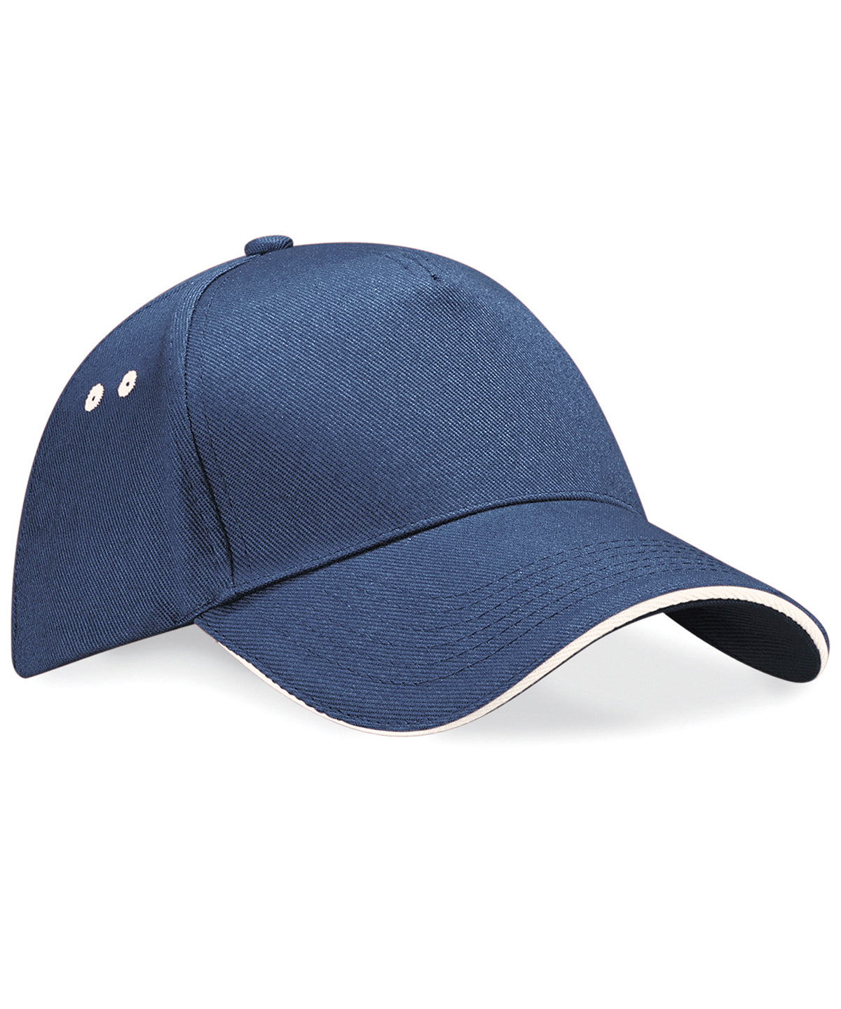 Personalised Caps - Navy Beechfield Ultimate 5-panel cap - sandwich peak