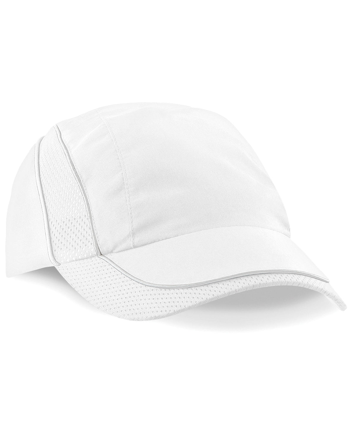 Personalised Caps - White Beechfield Coolmax® flow mesh cap