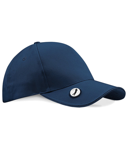 Personalised Caps - Navy Beechfield Pro-style ball marker golf cap