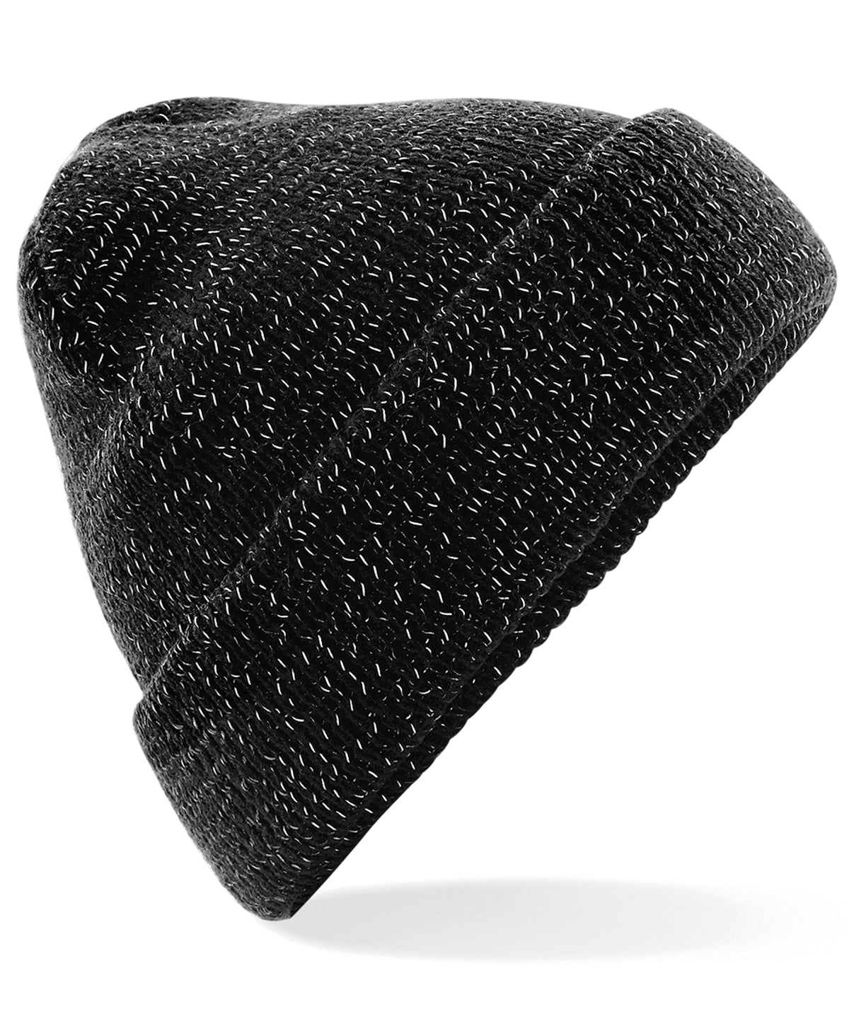 Personalised Hats - Black Beechfield Reflective beanie