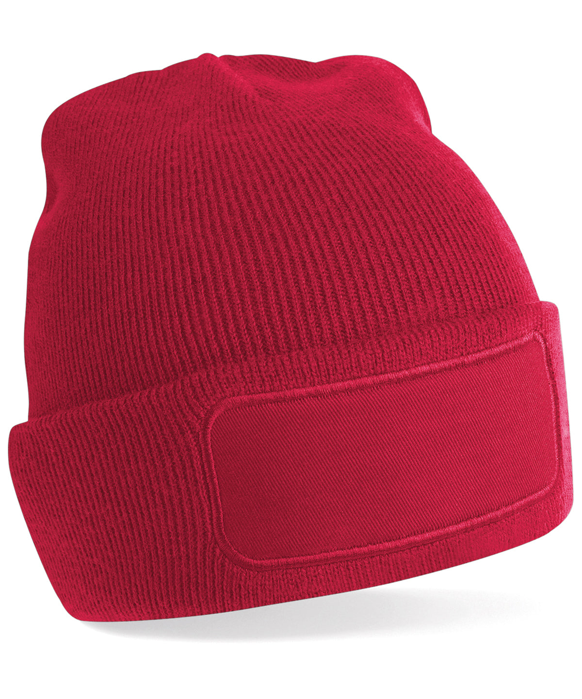 Personalised Hats - Mid Red Beechfield Original patch beanie