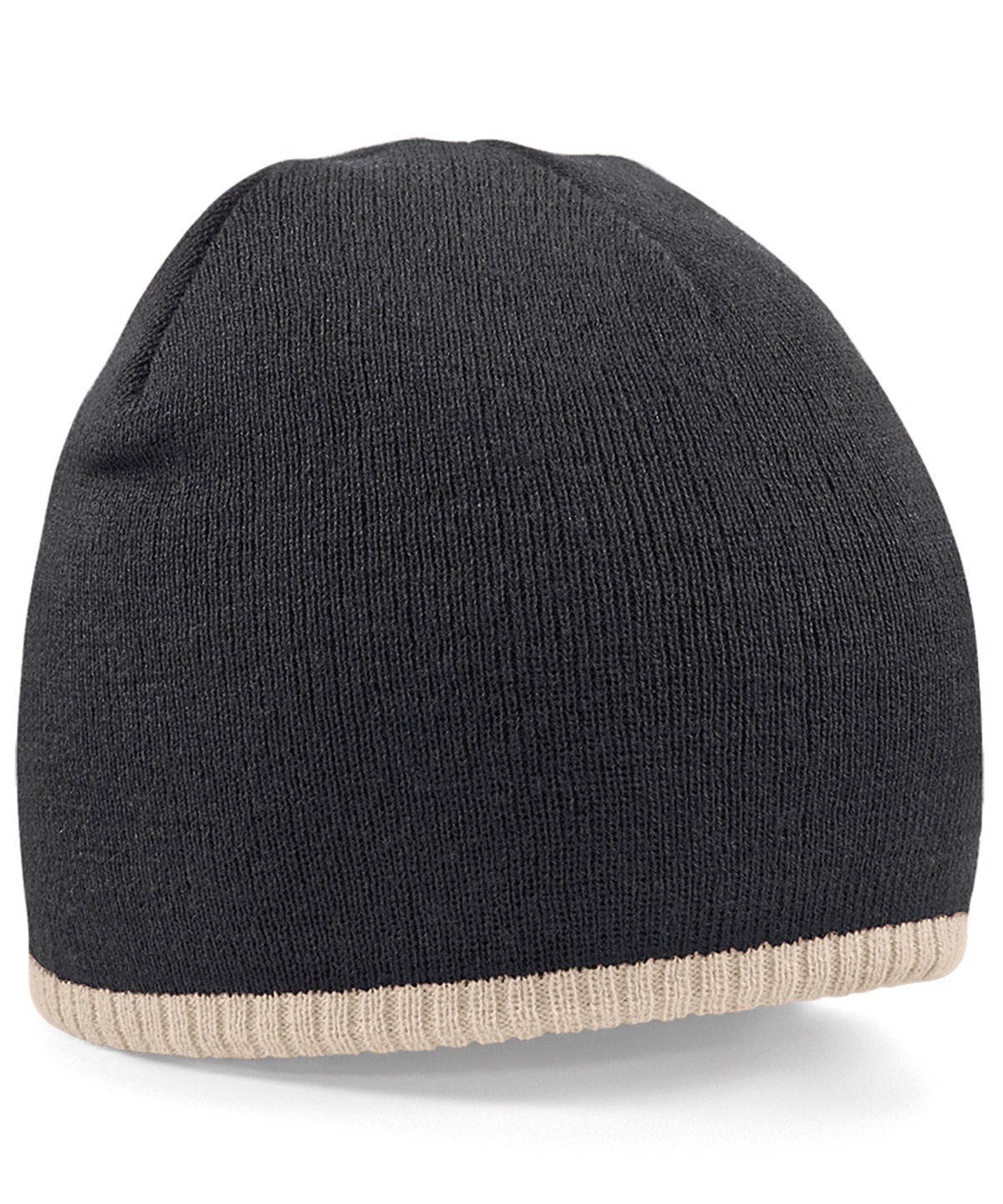 Personalised Hats - Black Beechfield Two-tone pull-on beanie