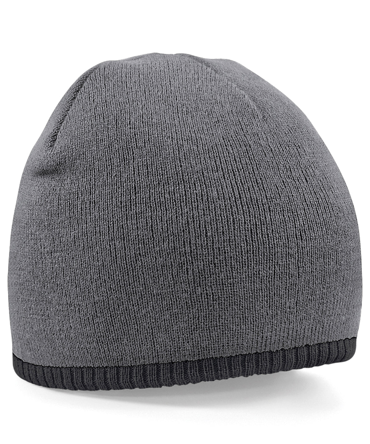 Personalised Hats - Mid Grey Beechfield Two-tone pull-on beanie