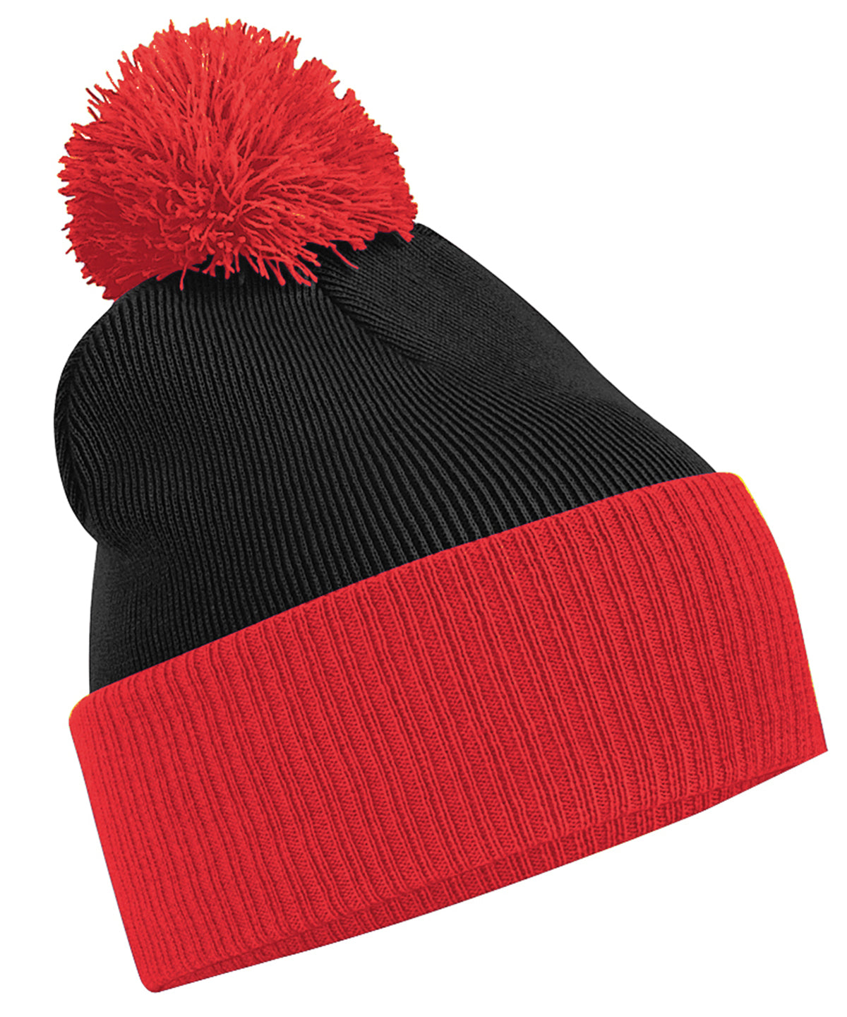 Personalised Hats - Black Beechfield Snowstar® two-tone beanie