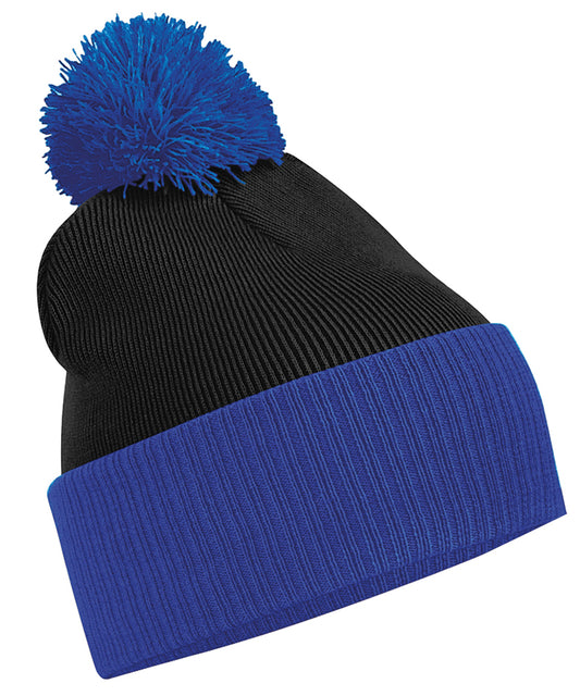 Personalised Hats - Black Beechfield Snowstar® two-tone beanie