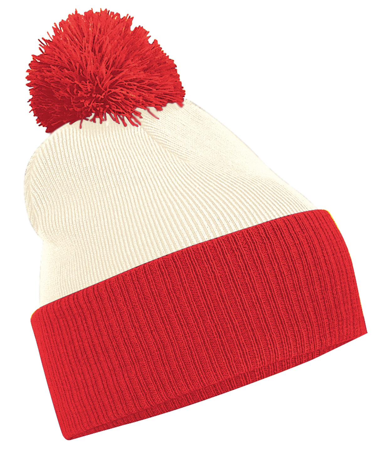 Personalised Hats - Off White Beechfield Snowstar® two-tone beanie