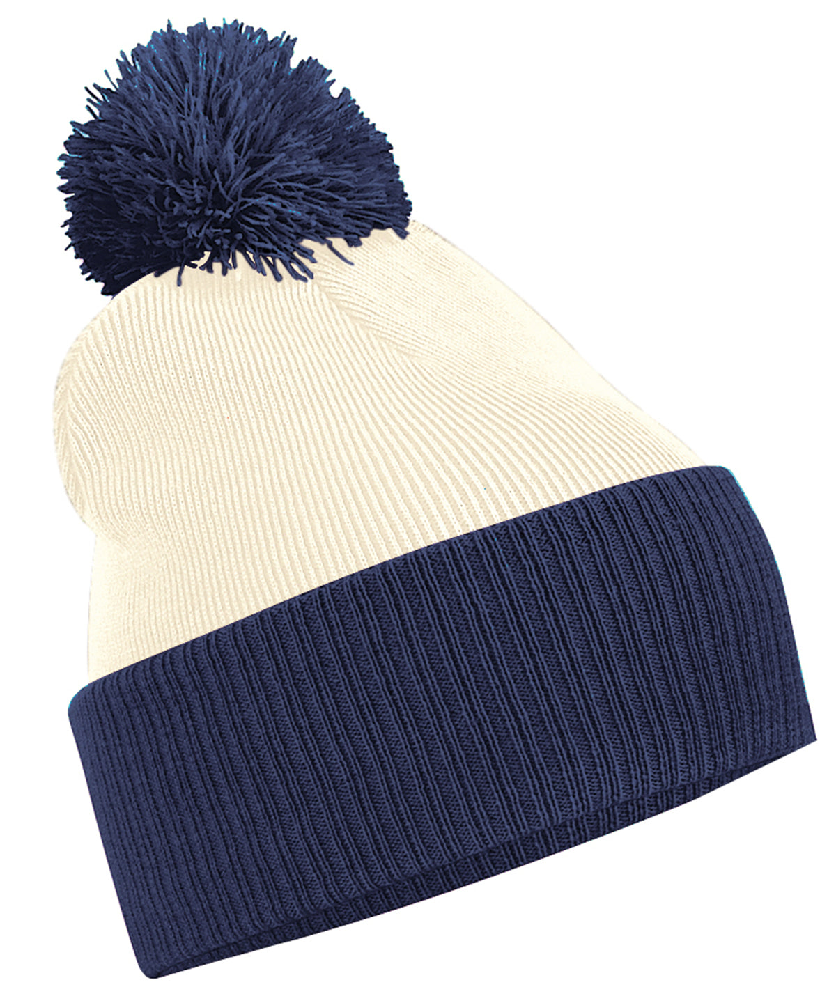 Personalised Hats - Off White Beechfield Snowstar® two-tone beanie