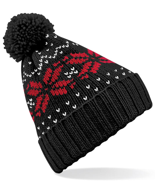 Personalised Hats - Beechfield Fair Isle snowstar® beanie