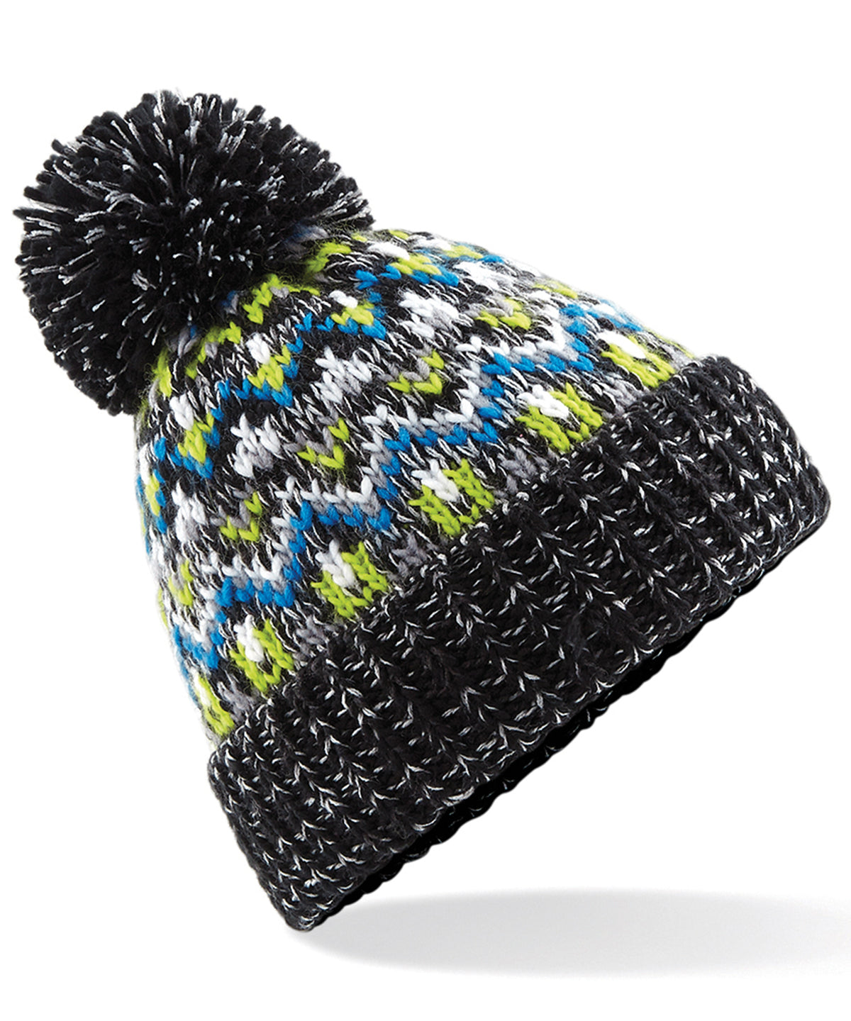 Personalised Hats - Multicolour Beechfield Blizzard bobble beanie