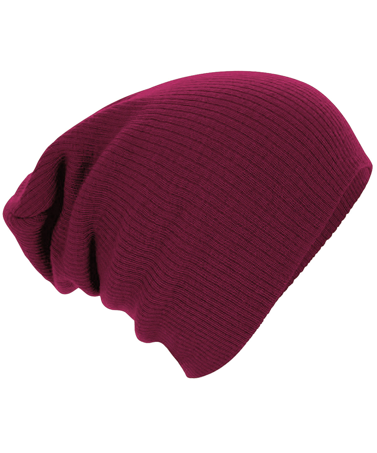 Personalised Hats - Burgundy Beechfield Slouch beanie