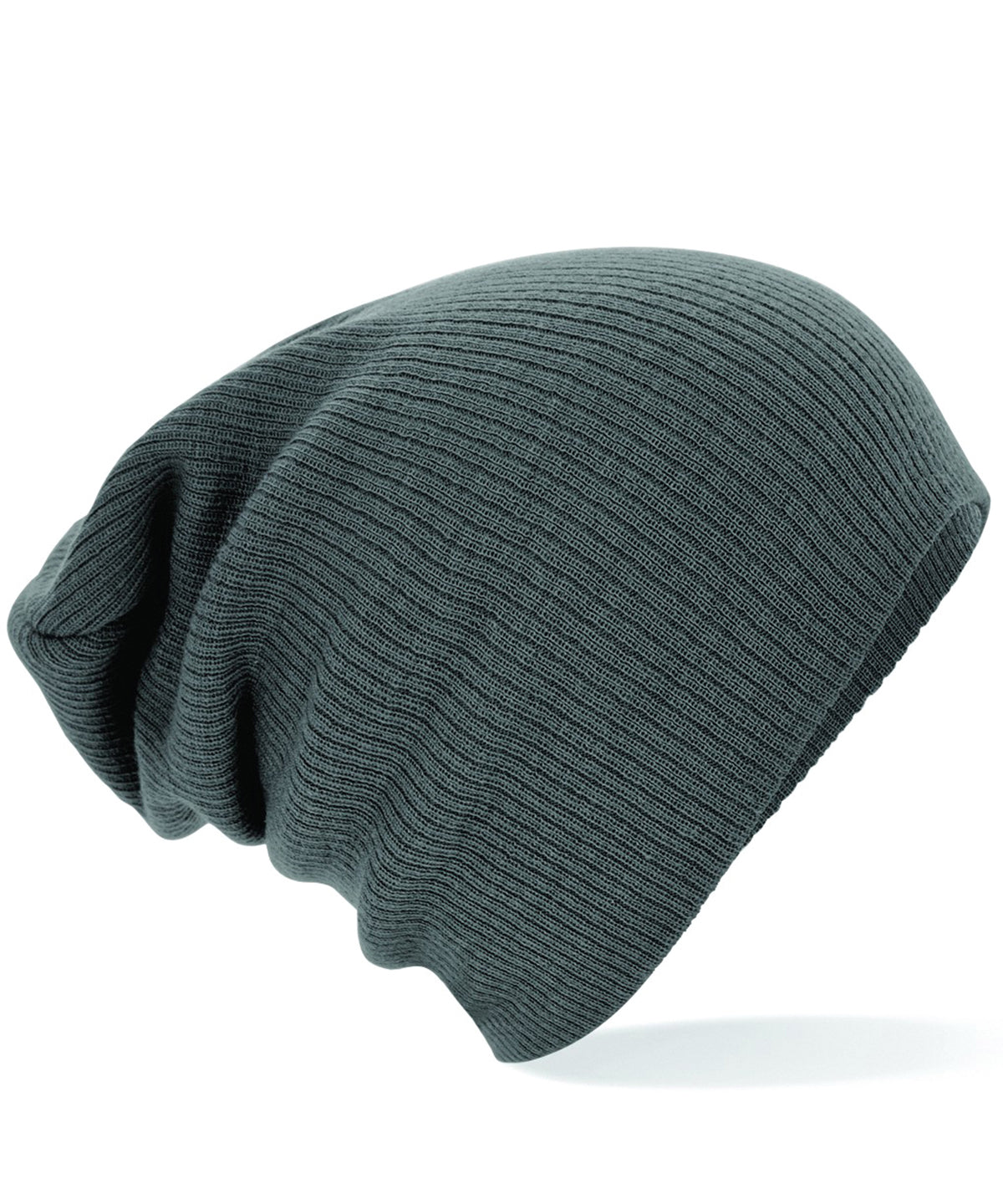 Personalised Hats - Dark Grey Beechfield Slouch beanie