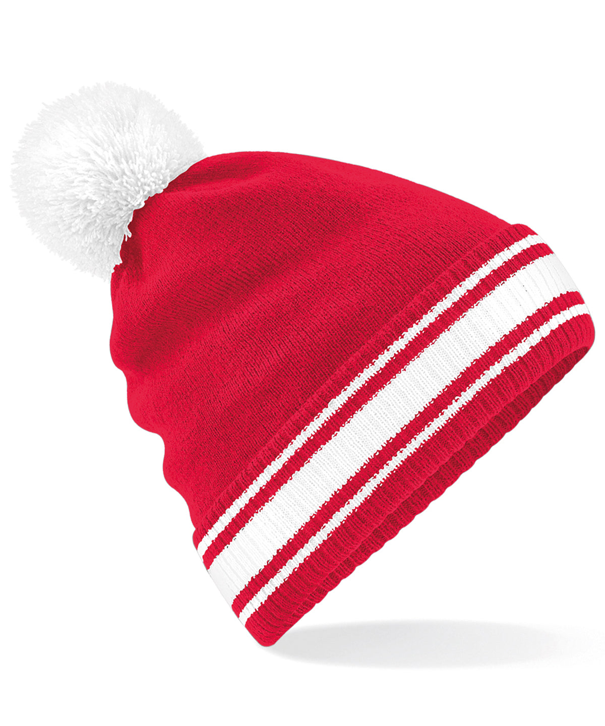 Personalised Hats - Mid Red Beechfield Stadium beanie