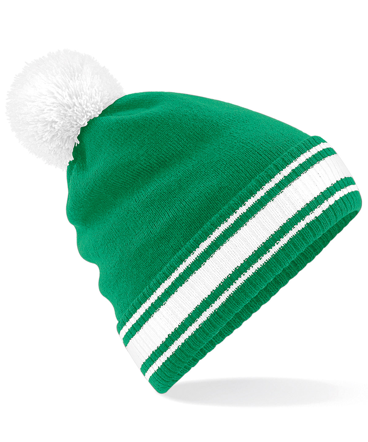 Personalised Hats - Mid Green Beechfield Stadium beanie