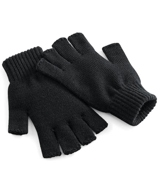 Personalised Gloves - Black Beechfield Fingerless gloves