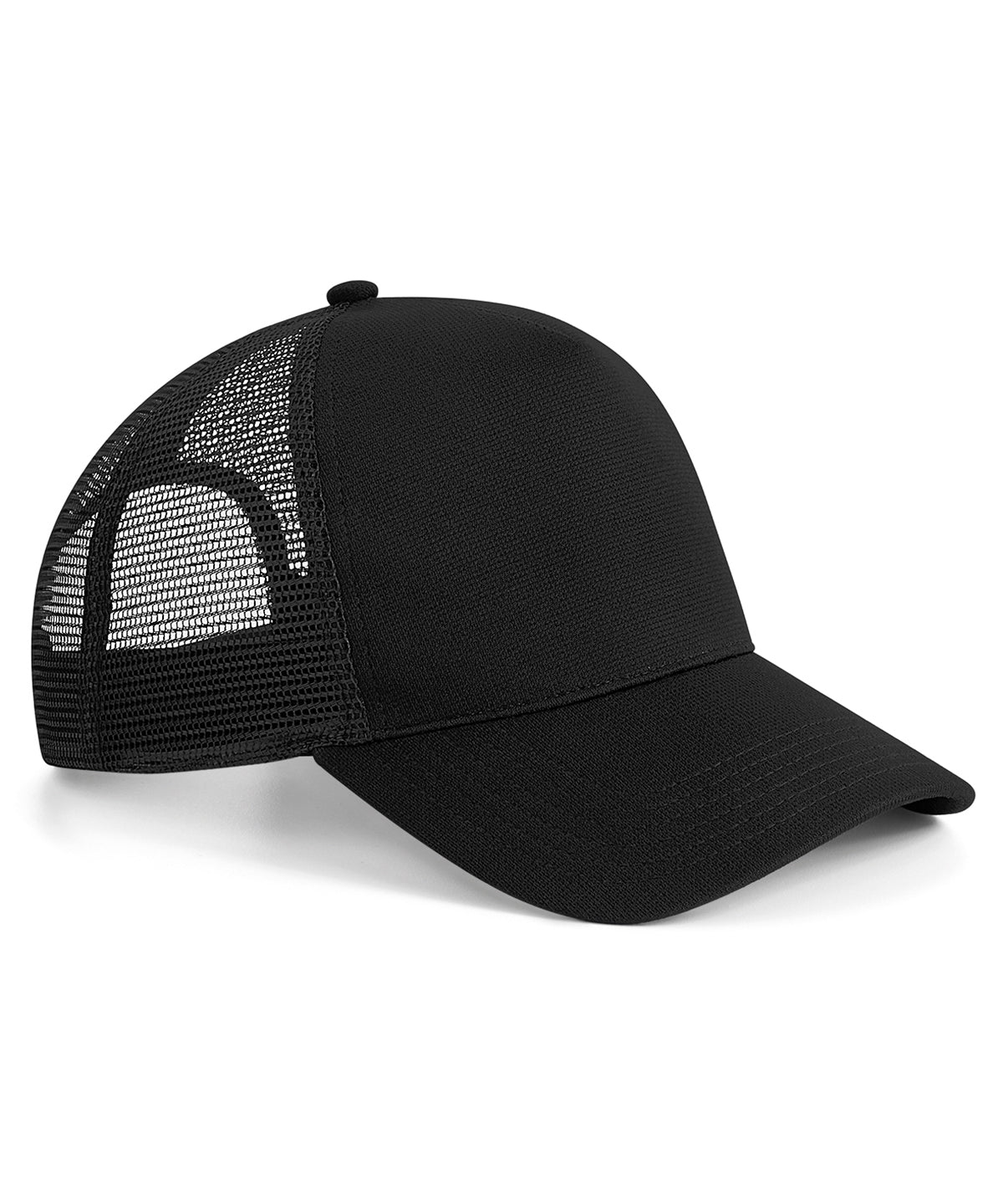 Personalised Caps - Black Beechfield Microknit snapback trucker