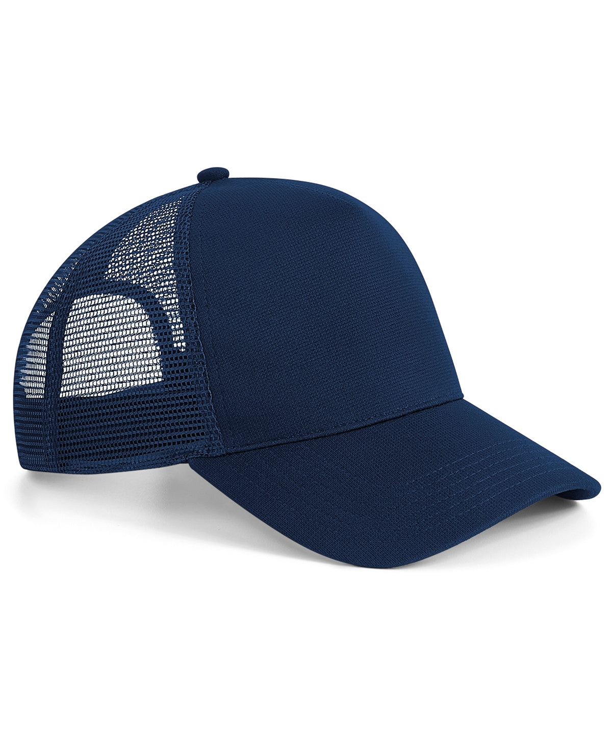 Personalised Caps - Navy Beechfield Microknit snapback trucker