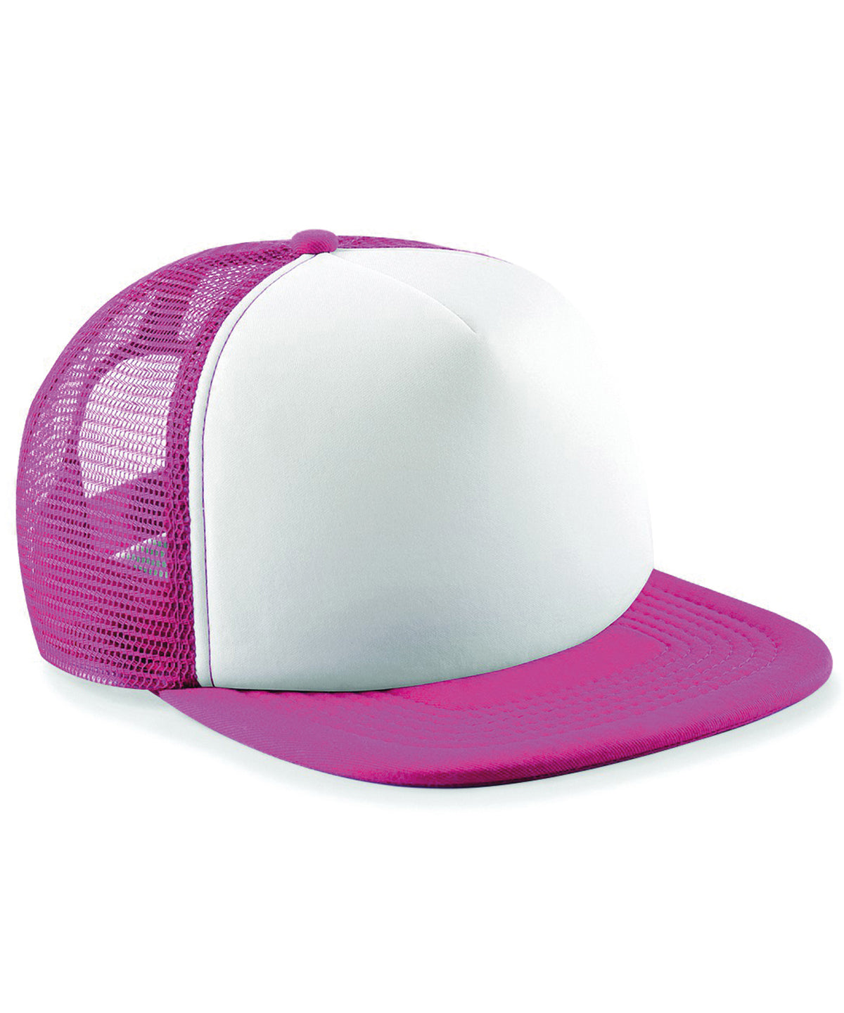 Personalised Caps - Fuchsia Beechfield Vintage snapback trucker