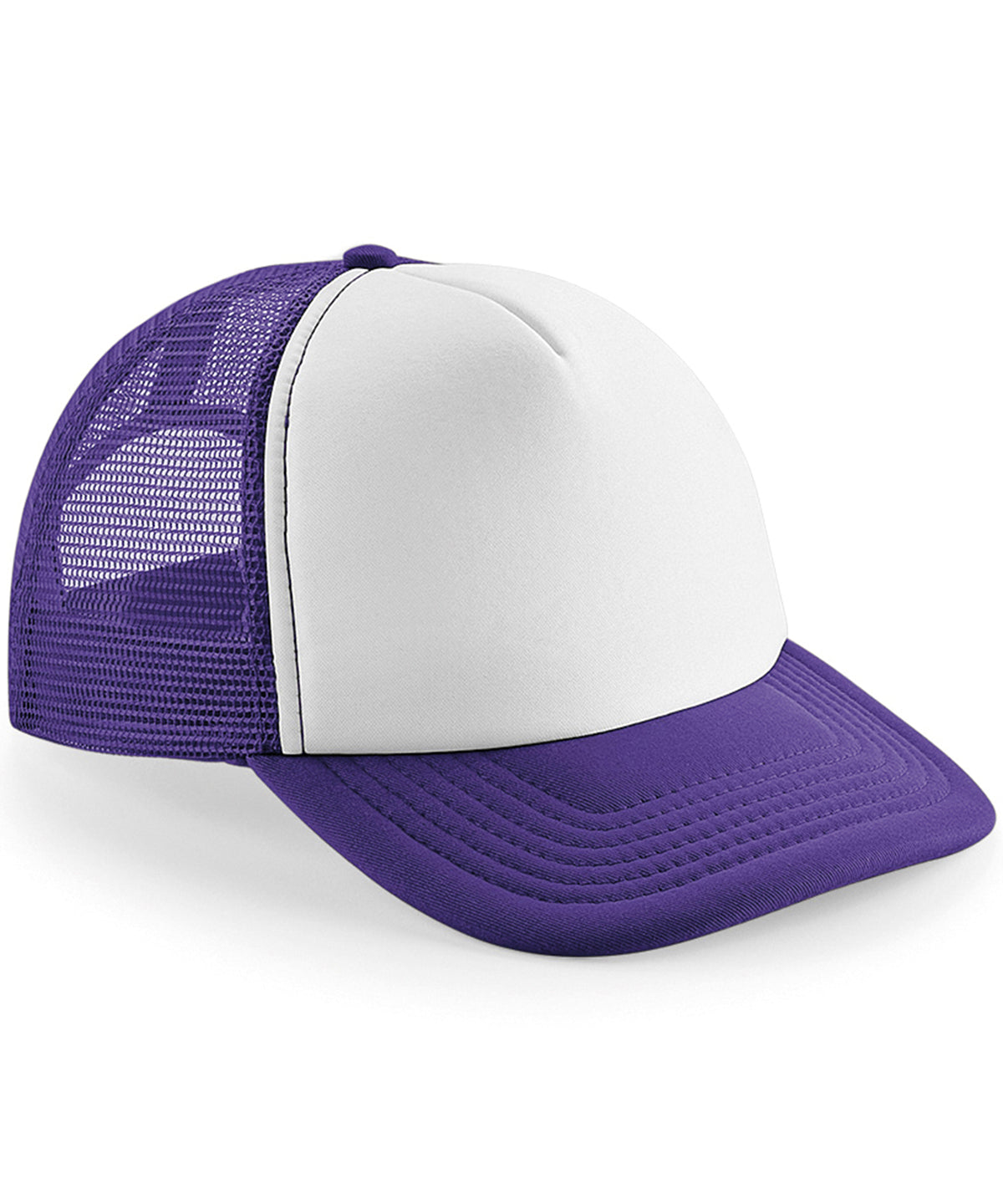 Personalised Caps - Mid Purple Beechfield Vintage snapback trucker