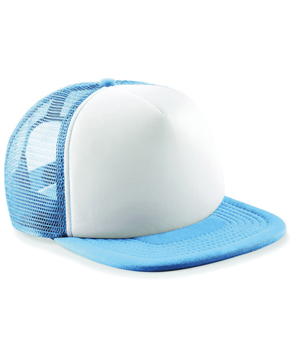 Personalised Caps - Sky Blue Beechfield Vintage snapback trucker