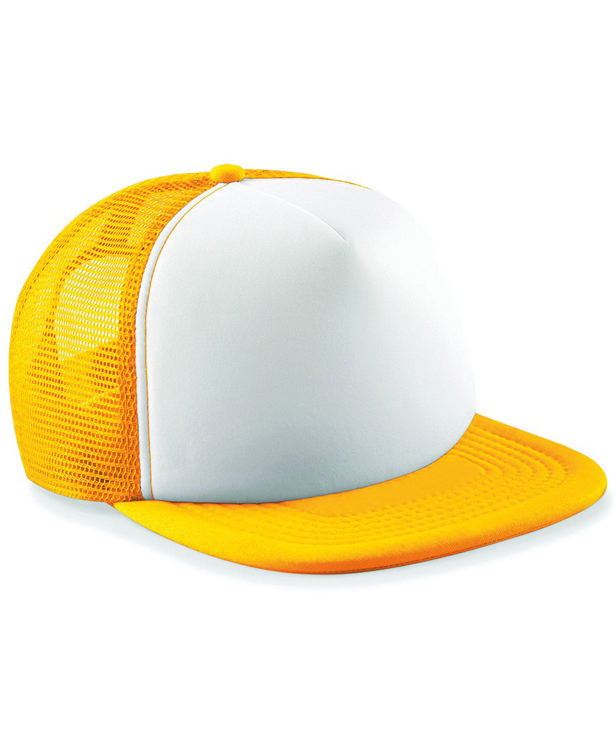 Personalised Caps - Mid Yellow Beechfield Vintage snapback trucker