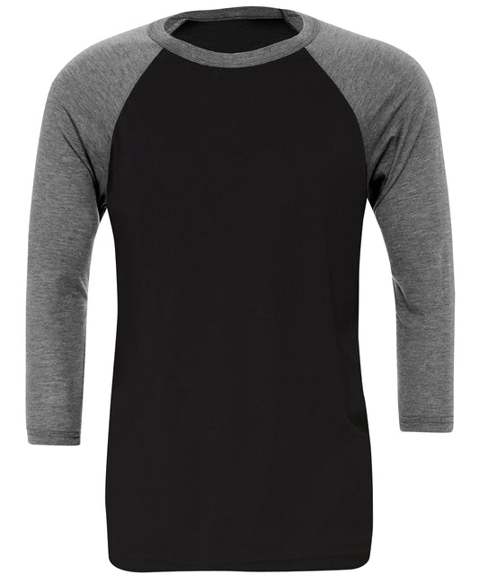 Personalised T-Shirts - Bella Canvas Unisex triblend ¾ sleeve baseball t-shirt