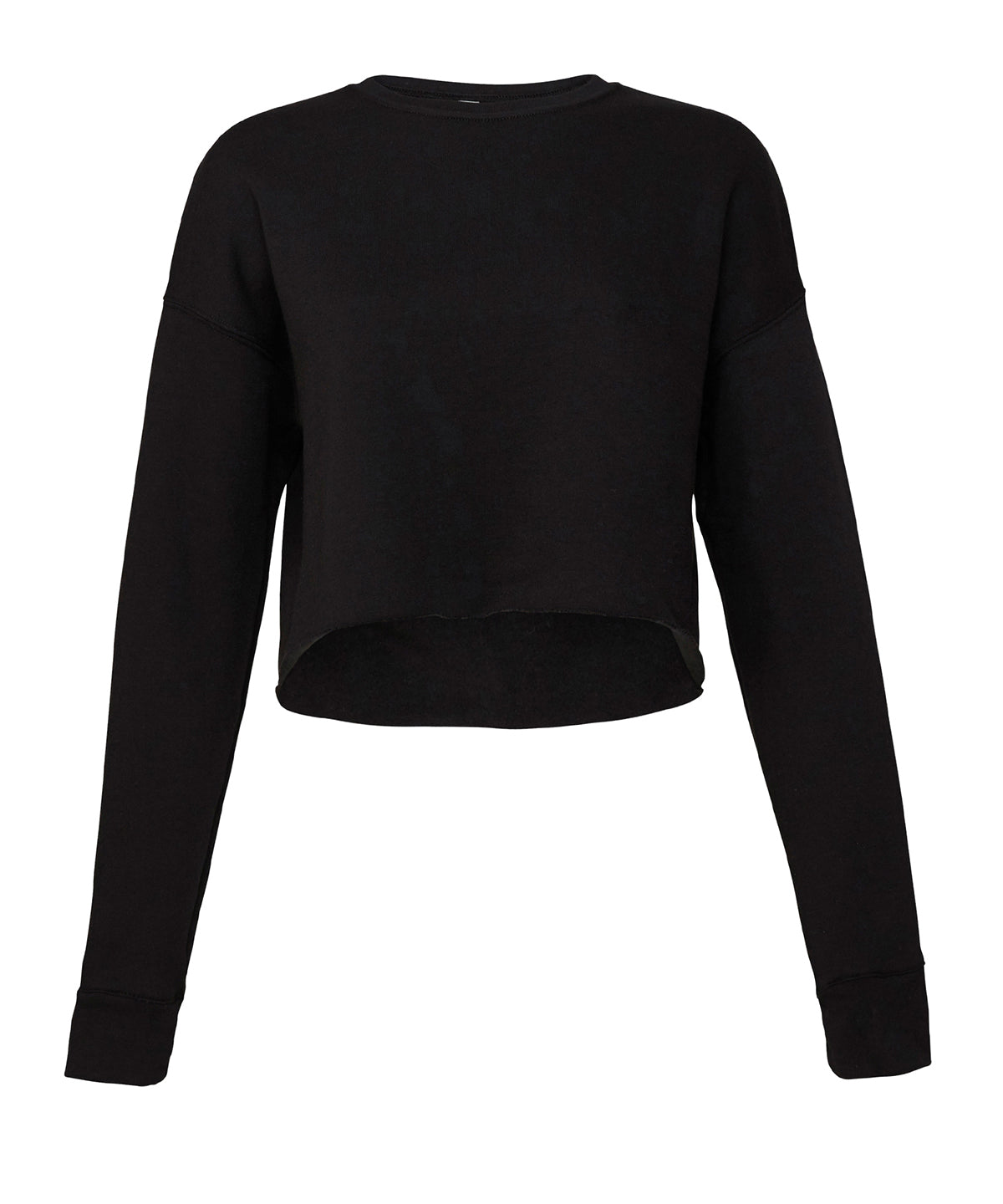 Personalised Sweatshirts - Black Bella Canvas Women's cropped crew fleece