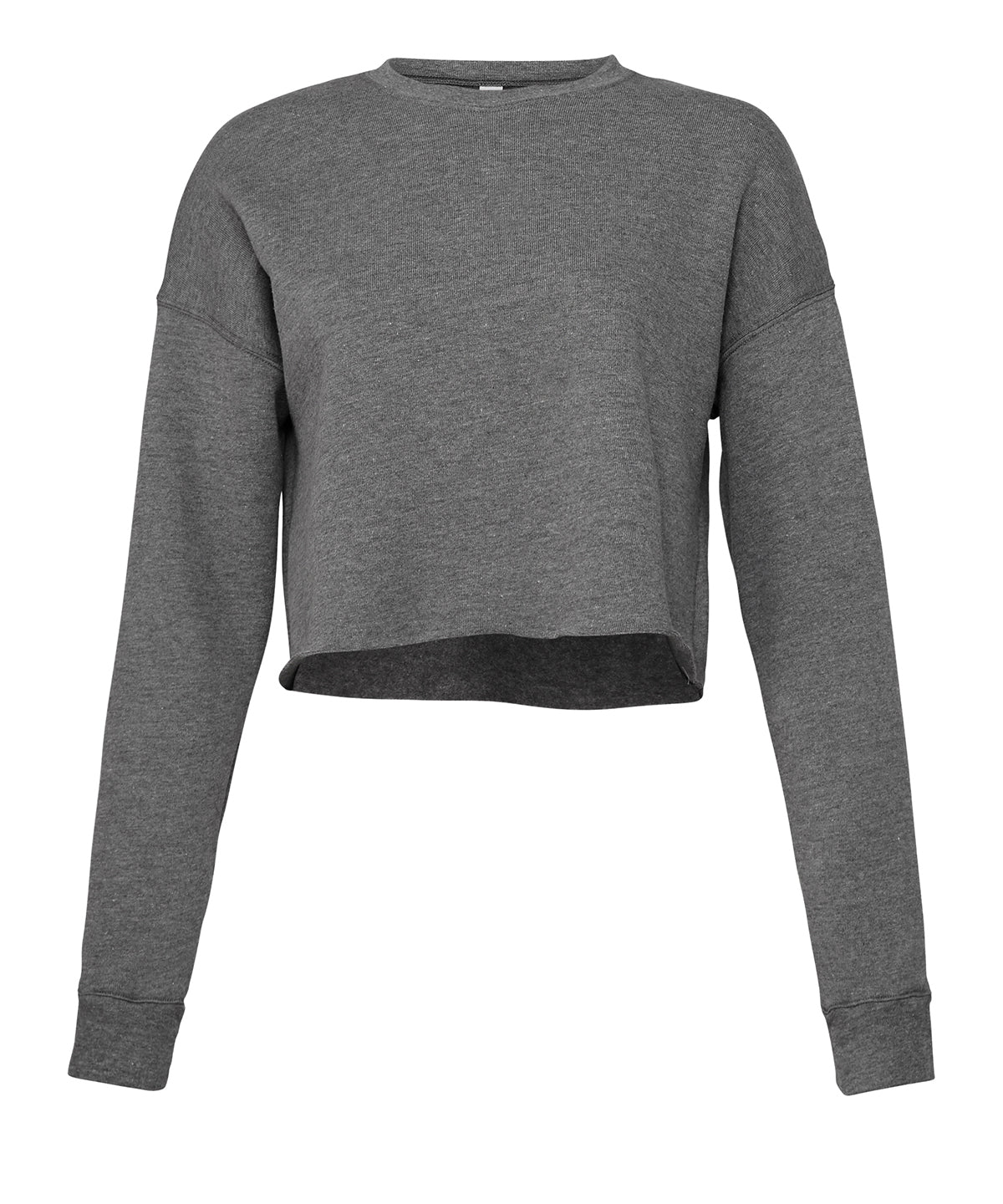 Personalised Sweatshirts - Black Bella Canvas Women's cropped crew fleece