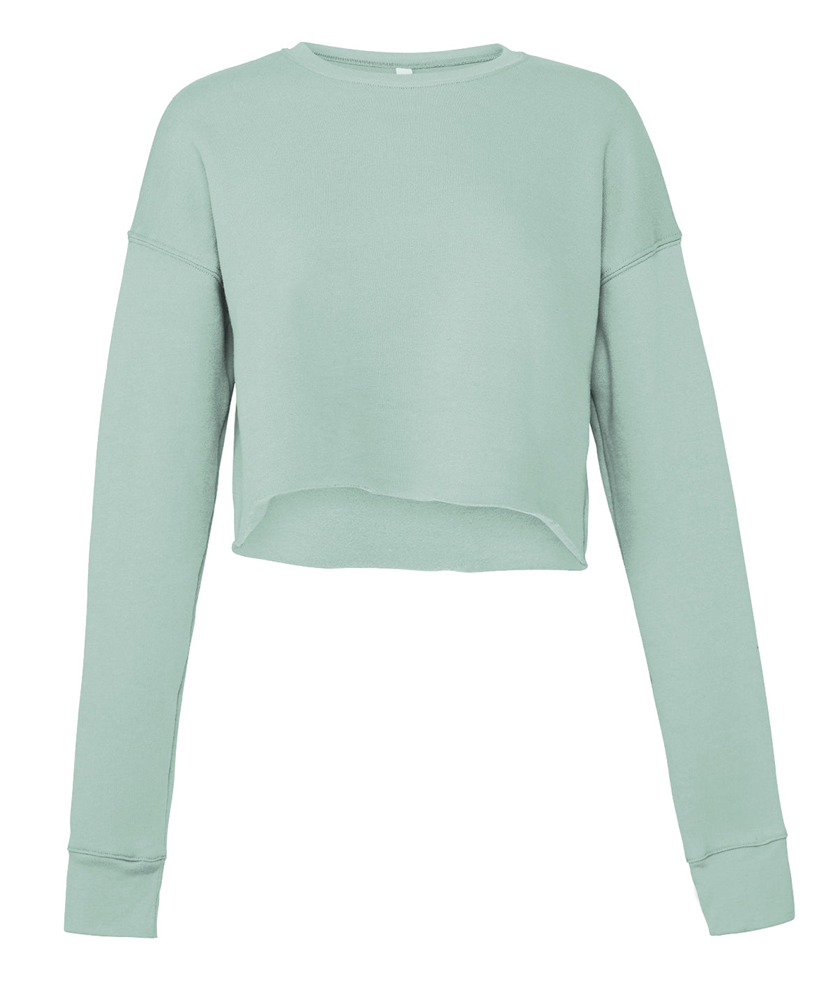 Personalised Sweatshirts - Black Bella Canvas Women's cropped crew fleece